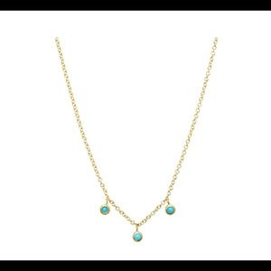 Jennifer Meyer 3 Mini Turquoise Dangle Necklace